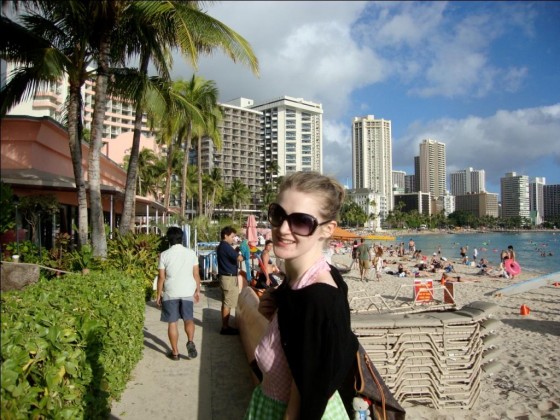 Fiona on Waikiki Beach