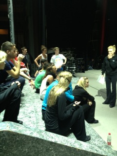 Dance Director Niamh O'Connor instructs the cast